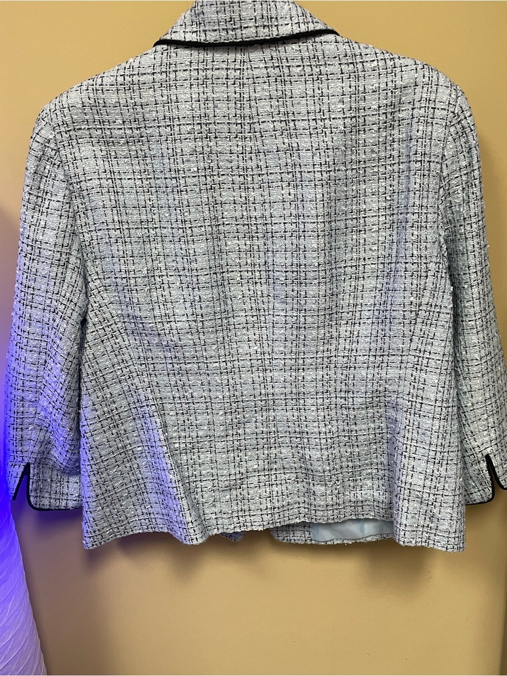 Worthington Light Blue Tweed Peplum Hem Skirt Set - Picture 9 of 9